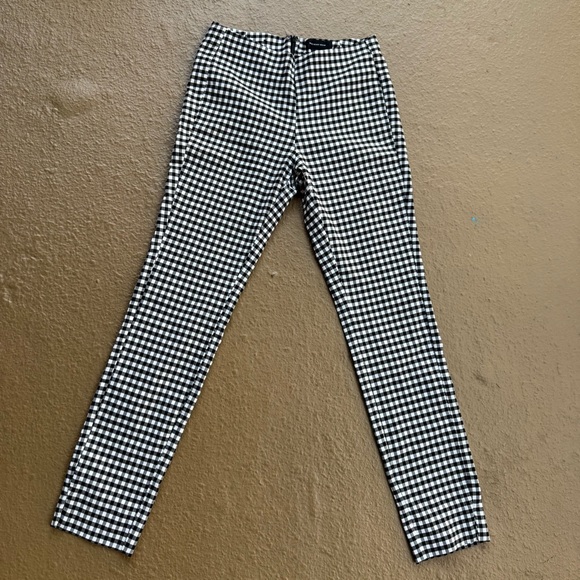 Who What Wear Pants - Who What Wear Monochrome Checkered Trousers